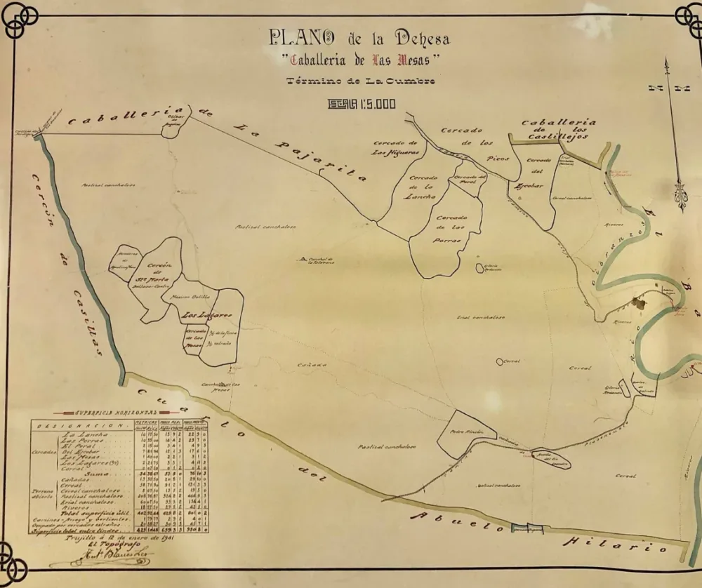 mapa pistachos la jara 1941