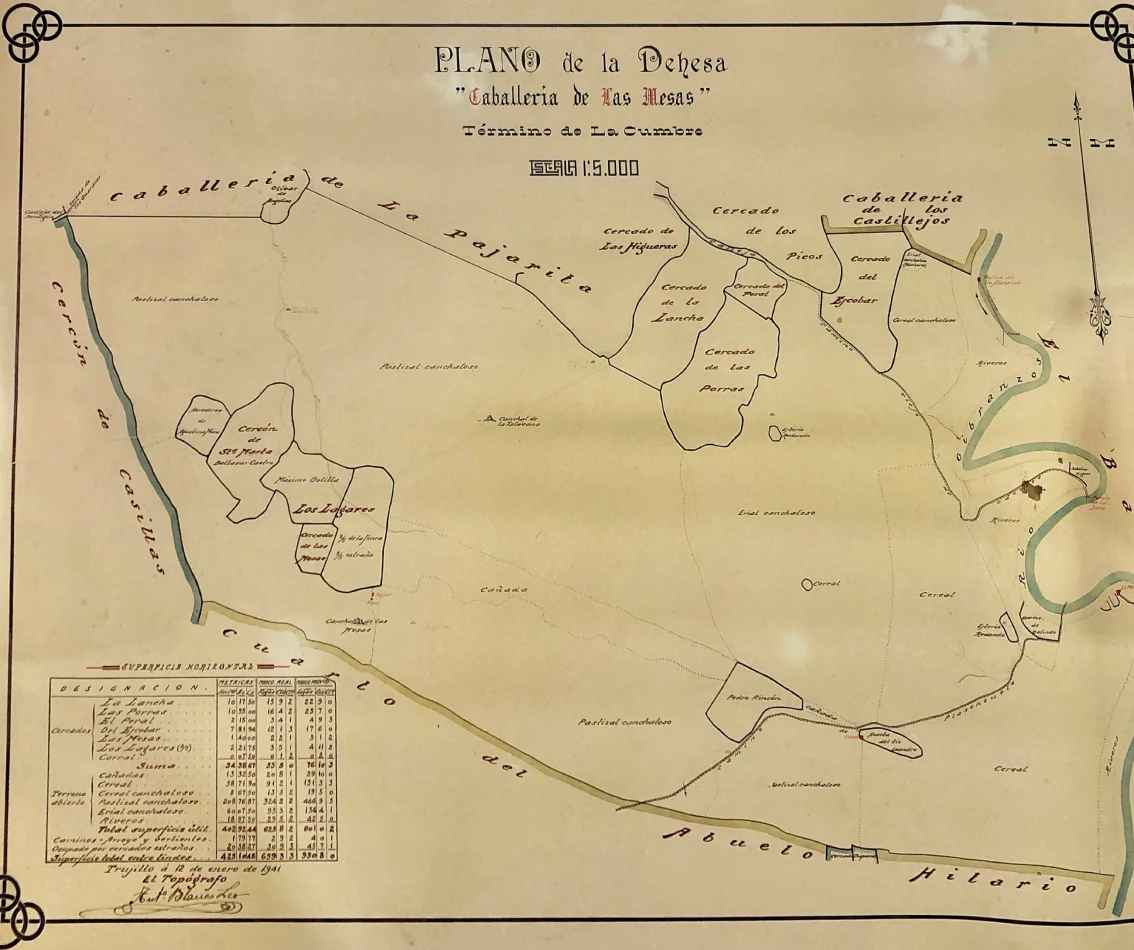 mapa pistachos la jara 1941